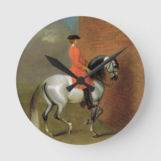 Haute Ecoleのエクササイズ: Lefへの道 ラウンド壁時計 (正面)