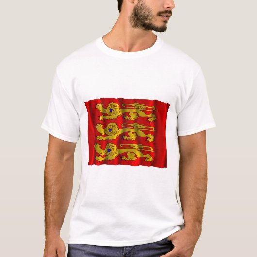 Haute-Normandieの振る旗 Tシャツ (正面)
