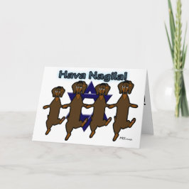 Hava NagilaのDachsundsの挨拶状 シーズンカード