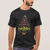 Havana Brown Cat Christmas Tree Lights Funny Xmas Tシャツ (正面)