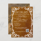 Havana Brown Minimal Elegant Wedding Enclosure Car エンクロージャーカード (正面/裏面)