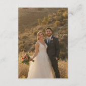 Havana Brown Minimal Elegant Wedding Enclosure Car エンクロージャーカード (裏面)