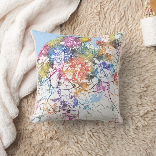 Havana Cuba City Map クッション (ブランケット)