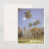 Havana Cuba Green Palm Trees & Architecture ポストカード (正面/裏面)