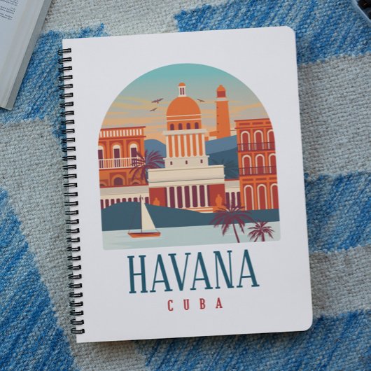 Havana Cuba Vintage Minimal Retro Travel ノートブック