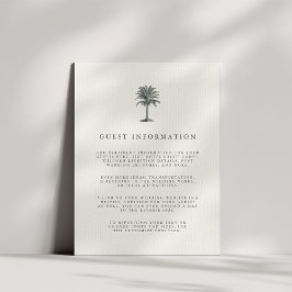 Havana Palm Guest Information Enclosureカード エンクロージャーカード