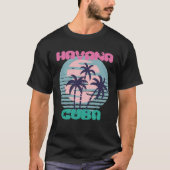 Havana Palm trees Cuba Vacation Ocean Surfing Cari Tシャツ (正面)
