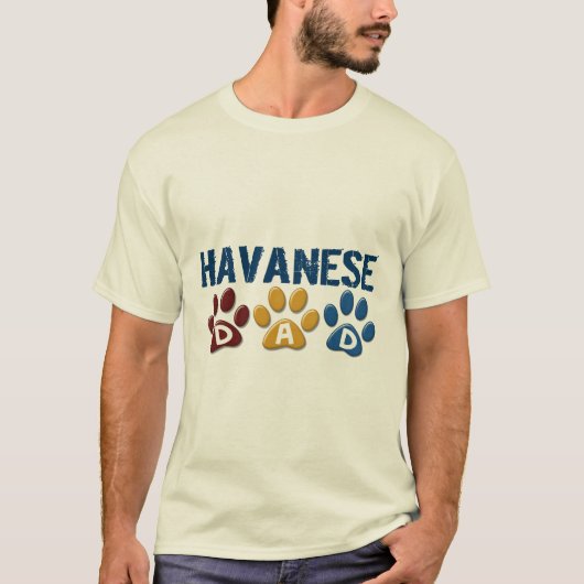 HAVANESEのパパの足のプリント1 Tシャツ (正面)