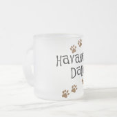 Havaneseのパパ フロストグラスマグカップ (正面左)