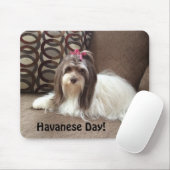 Havaneseの愛犬家のためのマウスパッド: Havanese日! マウスパッド (マウス)