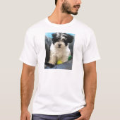 Havaneseの救助の子犬の白黒 Tシャツ (正面)