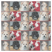 Havaneseの救助の子犬 ファブリック (クローズアップ)