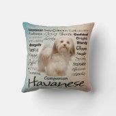 Havaneseの特性の枕 クッション (裏面)