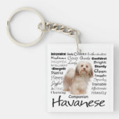 Havaneseの特性Keychain キーホルダー (正面)