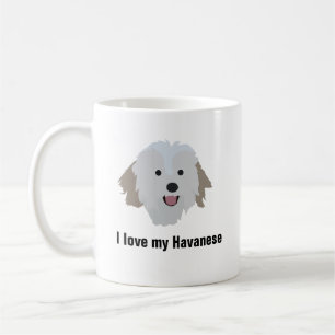Havanese犬のコーヒー・マグ- I愛Havanese私の犬 コーヒーマグカップ