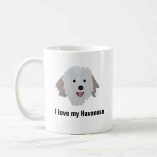 Havanese犬のコーヒー・マグ- I愛Havanese私の犬 コーヒーマグカップ