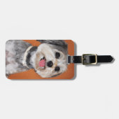 Havanese犬のポートレート ラゲッジタグ (正面横)