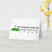 Havanese カード (黄色い花)