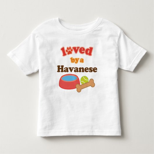 Havanese (犬の品種)著愛される トドラーTシャツ (正面)