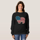 Havanese 4th of July Men Women USA American Flag D スウェットシャツ (正面フル)