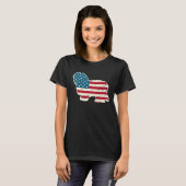 Havanese 4th of July Men Women USA American Flag D Tシャツ (正面フル)