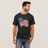 Havanese 4th of July Men Women USA American Flag D Tシャツ (正面フル)