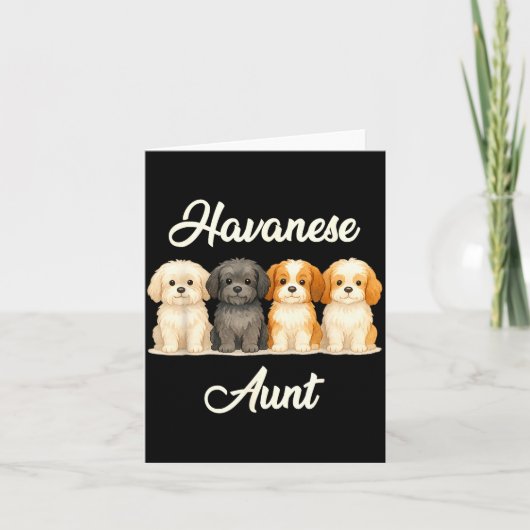 Havanese Aunt Cute Dog Lover Gift Funny Women Pupp カード (正面)
