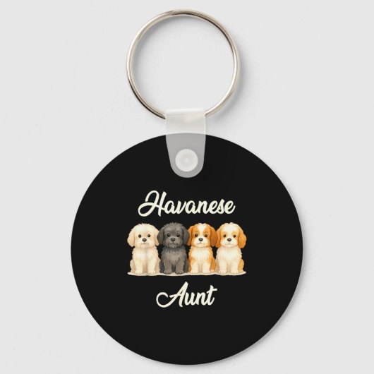 Havanese Aunt Cute Dog Lover Gift Funny Women Pupp キーホルダー (正面)
