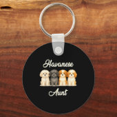 Havanese Aunt Cute Dog Lover Gift Funny Women Pupp キーホルダー (正面)