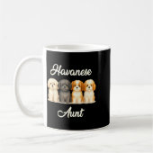 Havanese Aunt Cute Dog Lover Gift Funny Women Pupp コーヒーマグカップ (左)