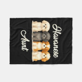 Havanese Aunt Cute Dog Lover Gift Funny Women Pupp フリースブランケット (正面(横))