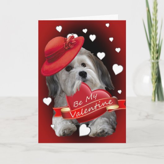 Havanese Be My Valentine Cards シーズンカード (正面)