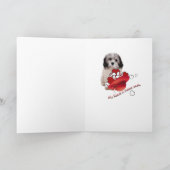 Havanese Be My Valentine Cards シーズンカード (内部)