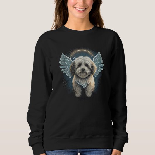 Havanese Bolonka Dog Wings Angel Rainbow Bridge Gr スウェットシャツ (正面)
