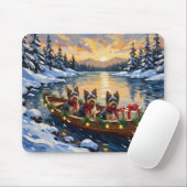 Havanese Christmas Boat Holiday マウスパッド (マウス)