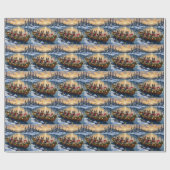 Havanese Christmas Boat Holiday ラッピングペーパー (フラット)