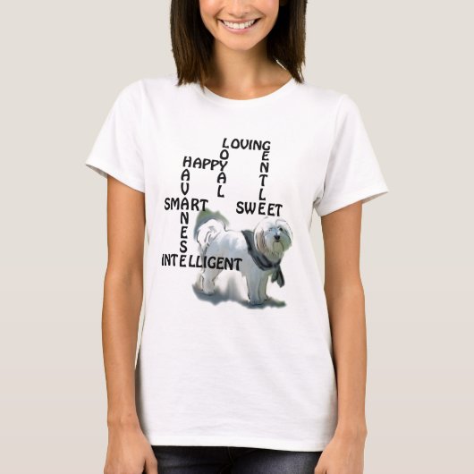 Havanese_crossword Tシャツ (正面)