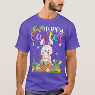 Havanese Dog Bunny Egg Hunting Funny Havanese Happ Tシャツ