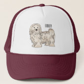 Havanese dog cartoon illustration キャップ (正面)