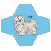 Havanese dog cartoon illustration サッカーボール (フラット)