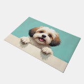 Havanese Dog Doormat Art ドアマット (アングル)