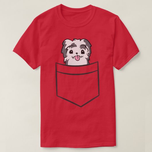 Havanese Dog In The Pocket Cute Havanese Dog  Tシャツ (デザイン正面)