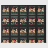 Havanese Dog Reindeer lights UGLY Christmas Pajama ラッピングペーパー (フラット)