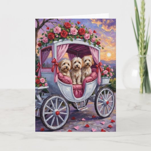 Havanese Dog Valentine's Day  カード (正面)