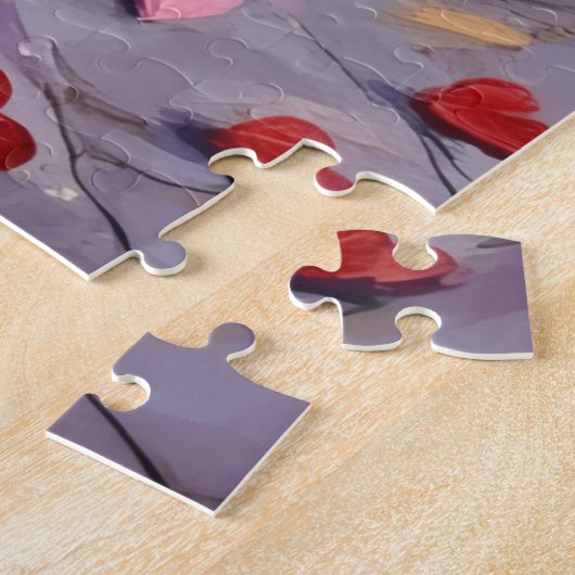 Havanese Dog Valentine's Day  ジグソーパズル (側面)