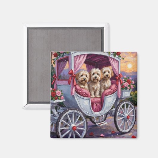 Havanese Dog Valentine's Day  マグネット (正面/裏面)