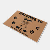 Havanese Dog Welcome Personalized Custom Fußmatte ドアマット (アングル)