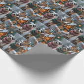 Havanese Dogs Christmas Snow Holiday  ラッピングペーパー (角)