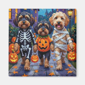Havanese Dogs Trick-or-Treating Halloween Costumes マグネット (正面)