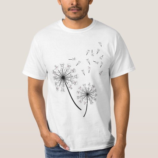 Havanese Flower Fly Dandelion Funny Dog Lover  Tシャツ (正面)